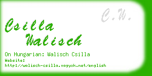 csilla walisch business card